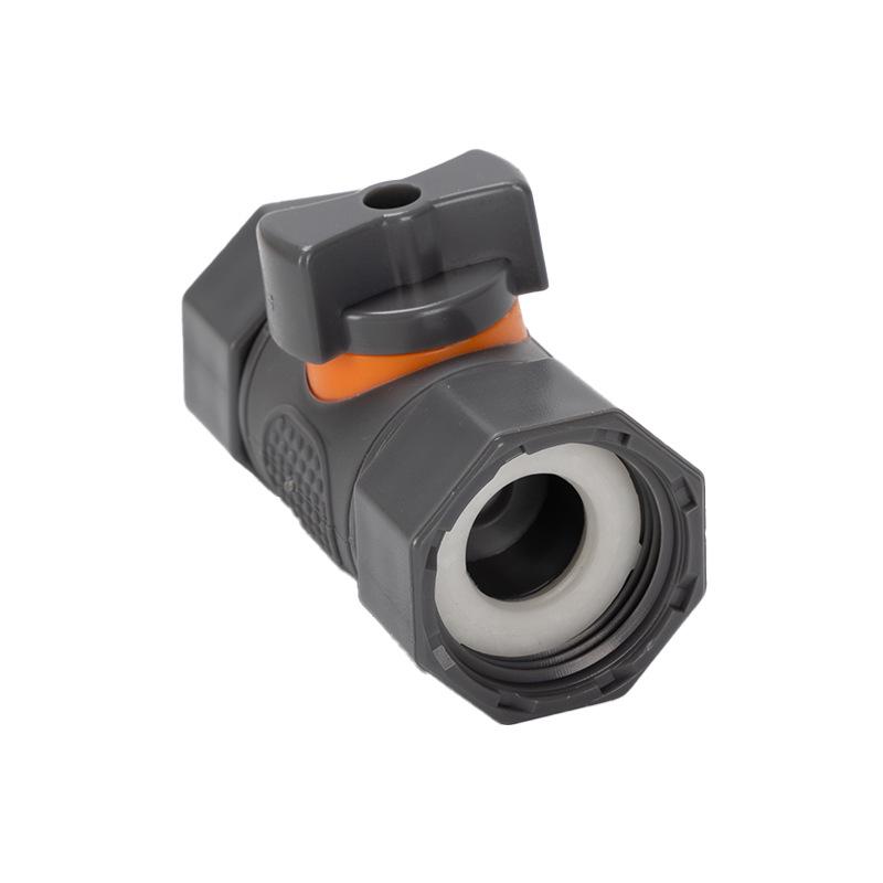 ABS Rubber Coated Plastic Connector with Double Internal Thread and Switch Valve