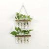 1pc Plant Propagation Tubes, 1/2/3 Tiered Wall Hanging Plant Terrarium with Wooden Stand Mini Test Tube Flower Vase Glass Planter for Hydroponic