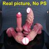 Erotic Soft Silicone Animal Dildo Sucker Cock Lesbian Double Masturbator Penis Butt Plug Male Female Sex Toy