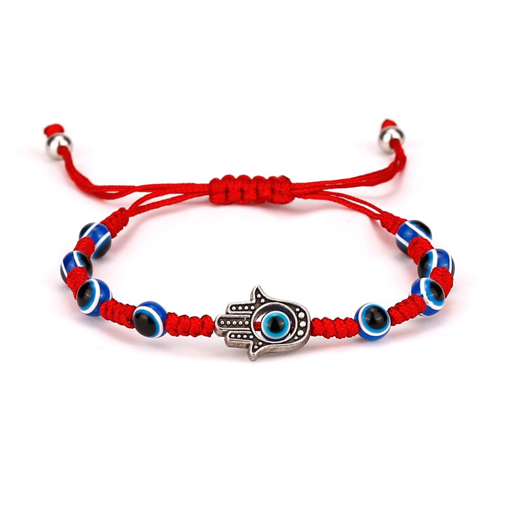 Lucky Blue Evil Eye Charms Bracelet Handmade Black Red String Thread Rope Couple Bracelet 2020 Lucky Jewelry For Women Men Gifts