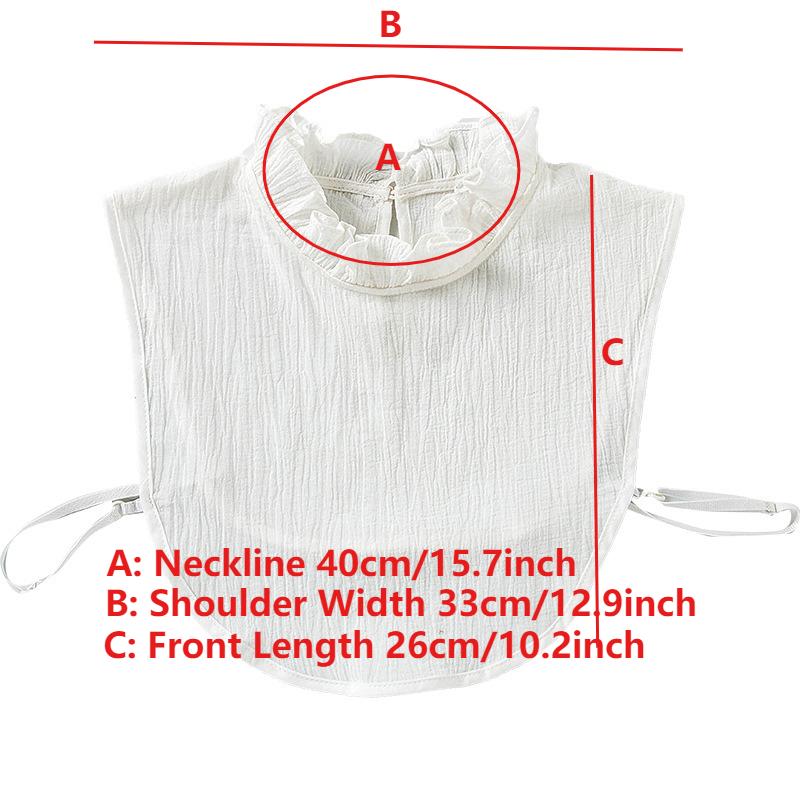 Stand Fake Collar Blouse Cotton Detachable Shirt Collar False Collar Woman Lapel Blouse Top Tie for Women Decor