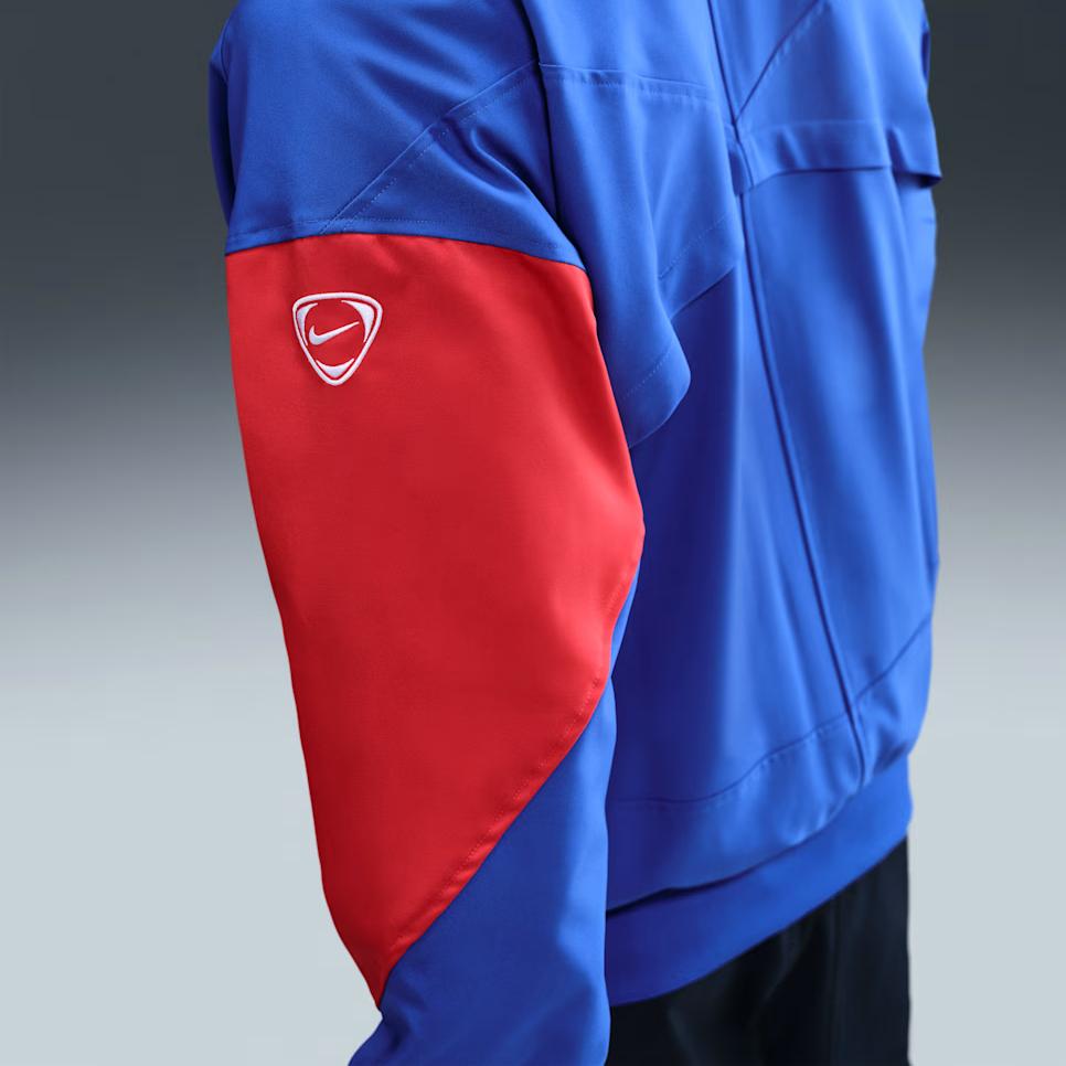 Nike Мужские куртки Dri Fit Супер Королевский/Глобальный Красный/Белый С воротником-стойкой Умеренные Другое HQ3876-405