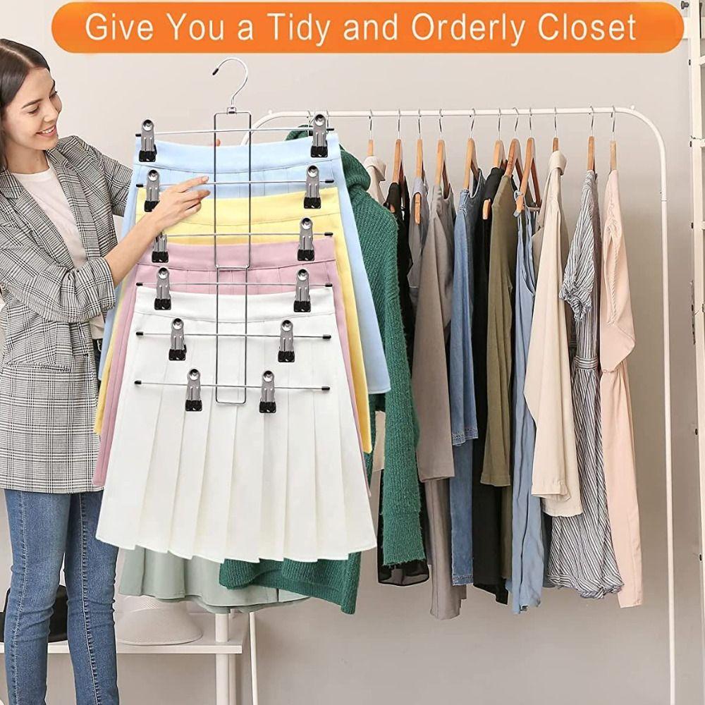 Non-slip Folding Tape Clip Multi-Layer Finishing Hanger Portable Home Storage