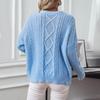 Vintage Solid Color Loose Knitwear Cardigan Sweater Top O Neck Long Sleeve Autumn Winter