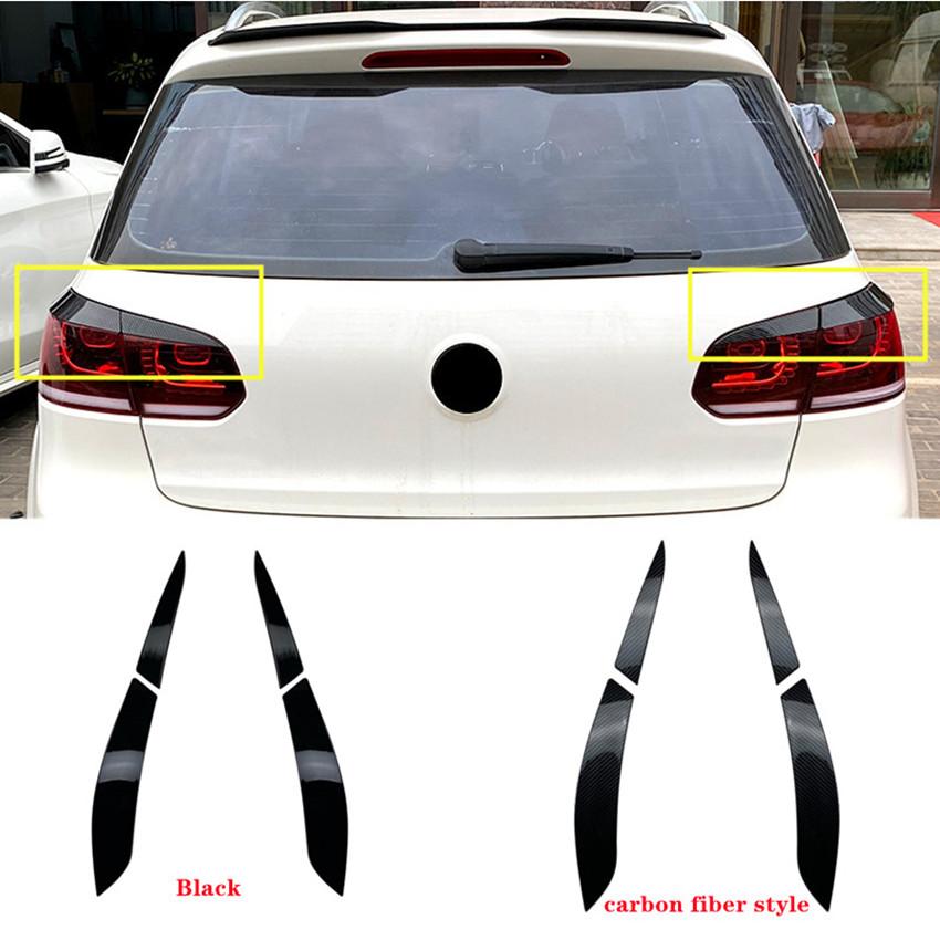 Стиль из углеродного волокна, задняя фара, крышка для бровей, наклейка на веки, отделка для автомобиля Volkswagen VW Golf 6 MK6 GTI R 2008-12