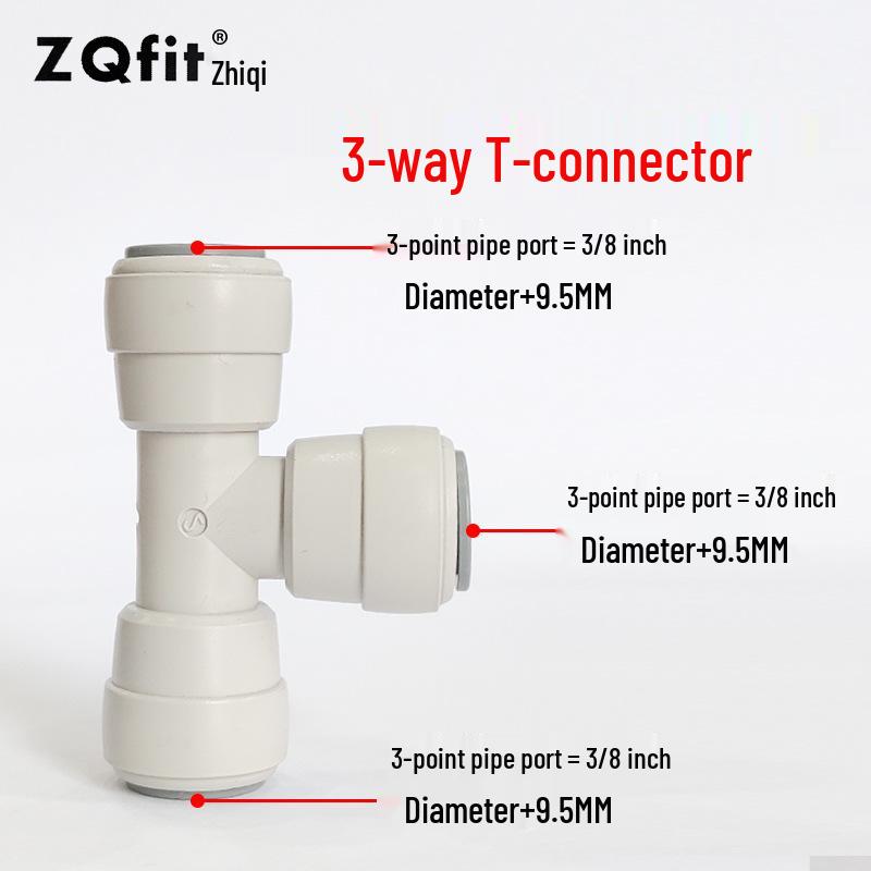 Three-Way Cardless Quick Connector RO Water Purifier for Household Use with 2, 3, and 4-Point PE Pipe Fittings