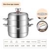 Sanjiaolong 28 см 3-уровневая пароварка и суповая кастрюля из нержавеющей стали с таймером