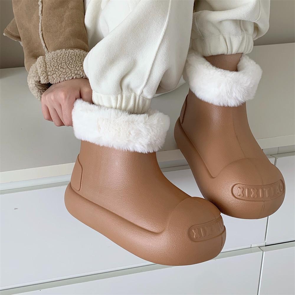 Модные красочные ботильоны Ugg на платформе из ЭВА для женщин, зимние ботинки из густого меха, 2025 новинка, хлопковые мягкие повседневные угги, оригинальная женская водонепроницаемая обувь