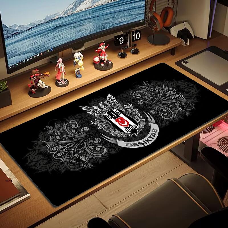 Beşiktaş J.K Large Size Mouse Pad Large Gaming Table Cushion Non-slip Laptop Tablet Big Mousepad XXL Mat Mini PC Playmat With Lock edge