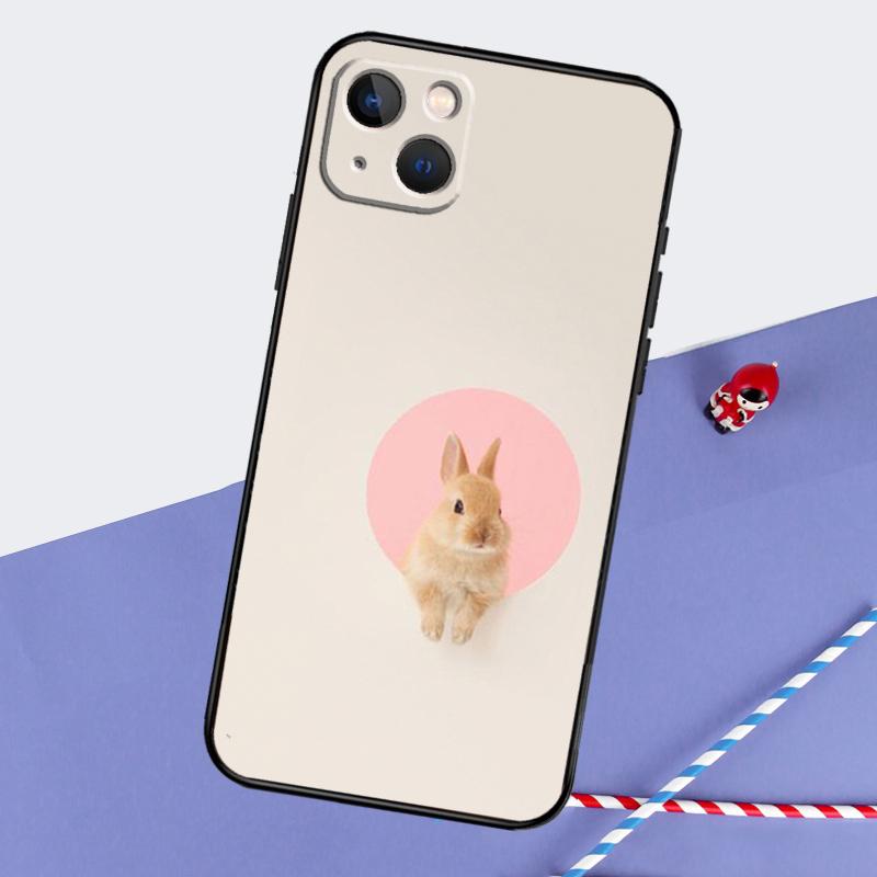 Чехол для телефона с кроликом для iPhone 16 15 Pro Max 12 13 Mini 11 14 Pro Max XR 16 15 Plus 16e Чехол Coque
