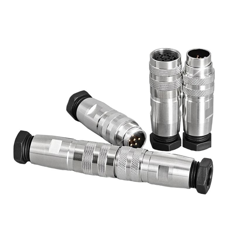 5/10 шт. IP67 M16 Круглый разъем C091 Водонепроницаемый 2 3 4 5 6 7 8 12 14 16 Контактный Авиационный штекер Металлическое экранирование Штекерные разъемы