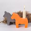 New Horse Candle Silicone Mold Concrete Horses Animal Candlestick Molds Resin UV Concrete Candle Holder Moulds Home Decor Crafts