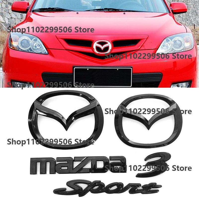 Plastic Car Front Trunk Emblem for Mazda 3 Logo Steering Wheel Badge 3D Body Replaced Sticker Rear Tail Refitting Decoration YS4Y7S