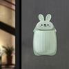 Настенный держатель для зубных щеток, противоскользящая полка для хранения в форме мультяшного кролика, самоклеящаяся настенная полка для хранения с глубоким карманом
