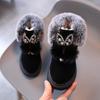 Winter New Children Snow Boots Flat Girls Princess Cotton Shoes Fashion Thick Short Boots Baby Boots