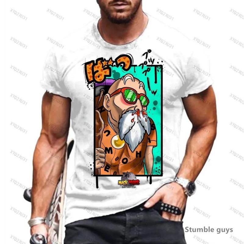 Летняя мужская футболка для спортзала Goku Мужские топы Аниме Dragon Ball