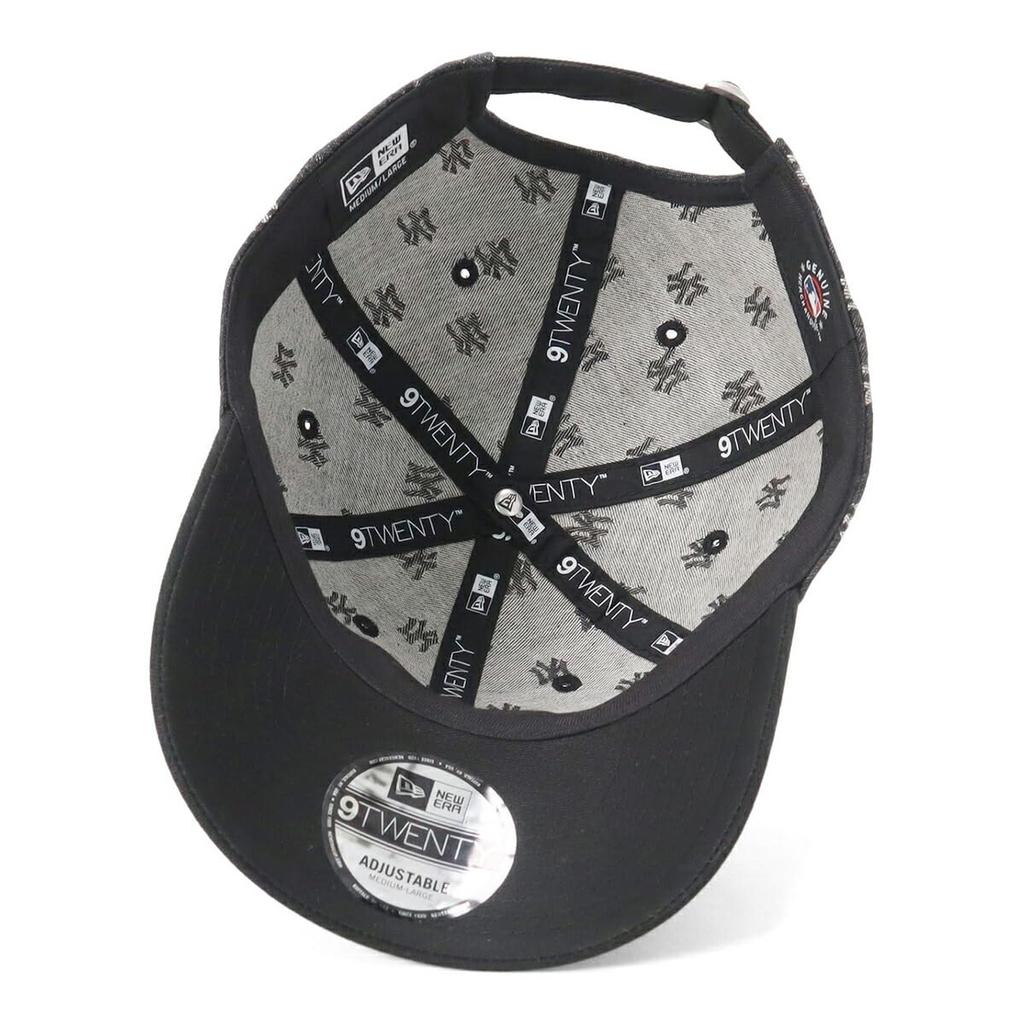 New Era 9TWENTY MLB Monogram Jacquard Cap in NY Black/Chrome, Size M/L, 920 MLB JAQ NEYYAN BLK CHR, 14388776, NER36C6248