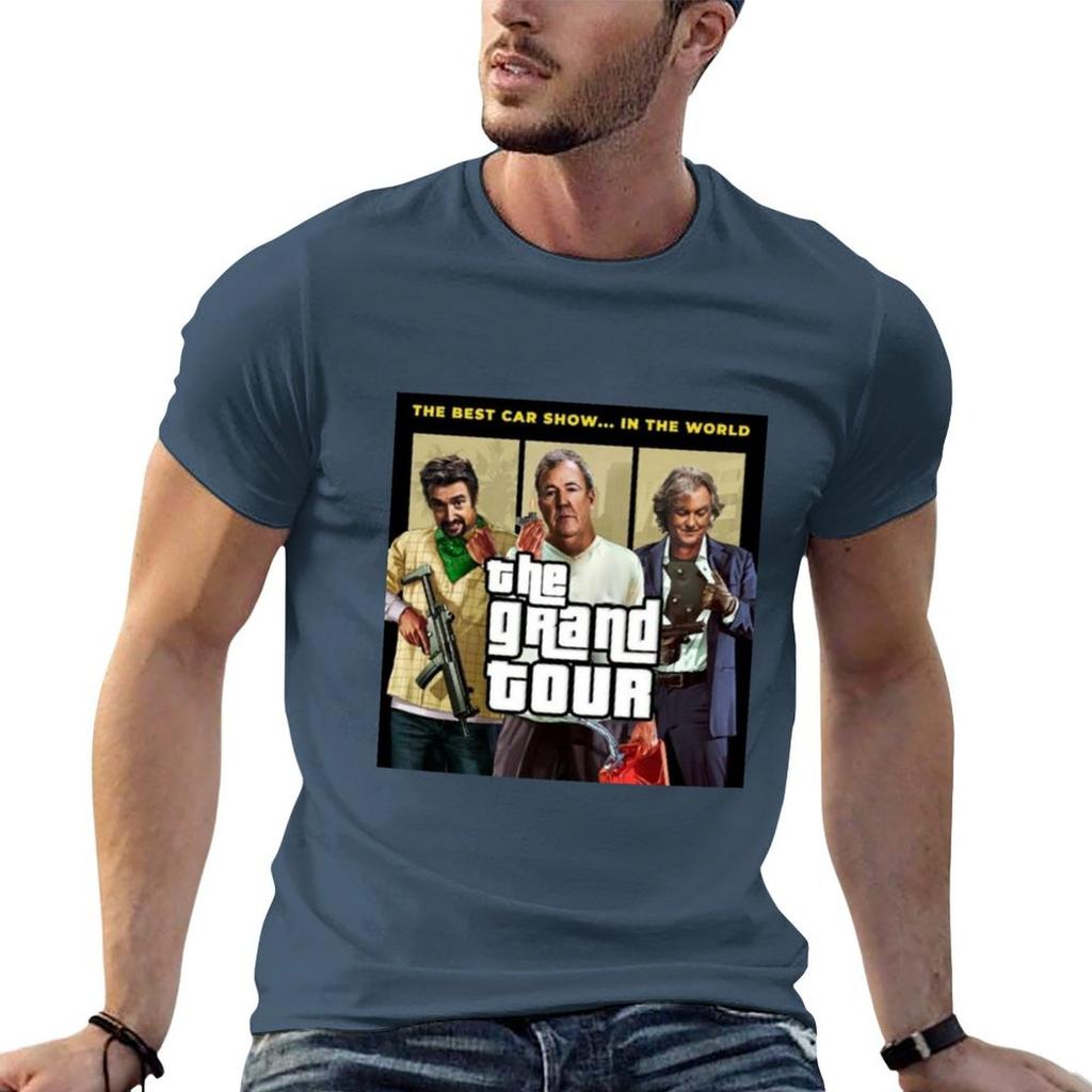 Футболка с мерчем The Grand Tour Футболки для унисекса Графическая винтажная футболка для унисекса Футболки из 100% хлопка Дизайнерская футболка