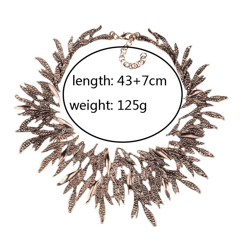American Electroplated Retro And European Exaggerated Short Collarbone Necklace