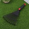 1Pc Garden Grass Leaf Rake Plastic Rake Gardening Rake Lawn Hand Tool With Handle Tool For Garden Maintenance Plant Care