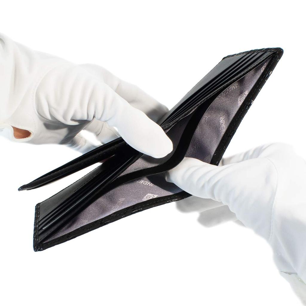 Отделение для купюр Inden без монет, черный фон x рисунок черного оленя [Indenya] складной кошелек, F, кошелек, замша оленя, лак, 2009-01-165