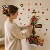 Easy Apply Holiday Window Stickers Retro Street Lamp Christmas Wall Decal, Merry Lamppost Sticker, Waterproof for Home DIY Mural Art Living