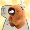 Мягкая плюшевая игрушка-капибара Брелок Аксессуар для сумки Машущий хвостом Морская свинка
