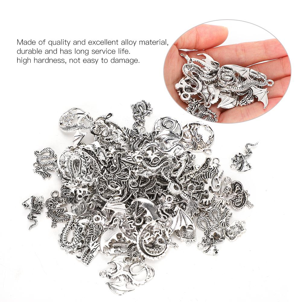 70Pcs/Set Dragon Pattern Bracelet Hand-Made Accessories Kit  Pendants Accessories