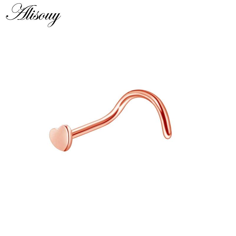 Alisouy 1Piece Steel 20G Faux Nose Rings Fake Septum Rings Hoop Nostril Daith Piercing Fake Clip On Nose Rings Oreja Piercings Jewelry