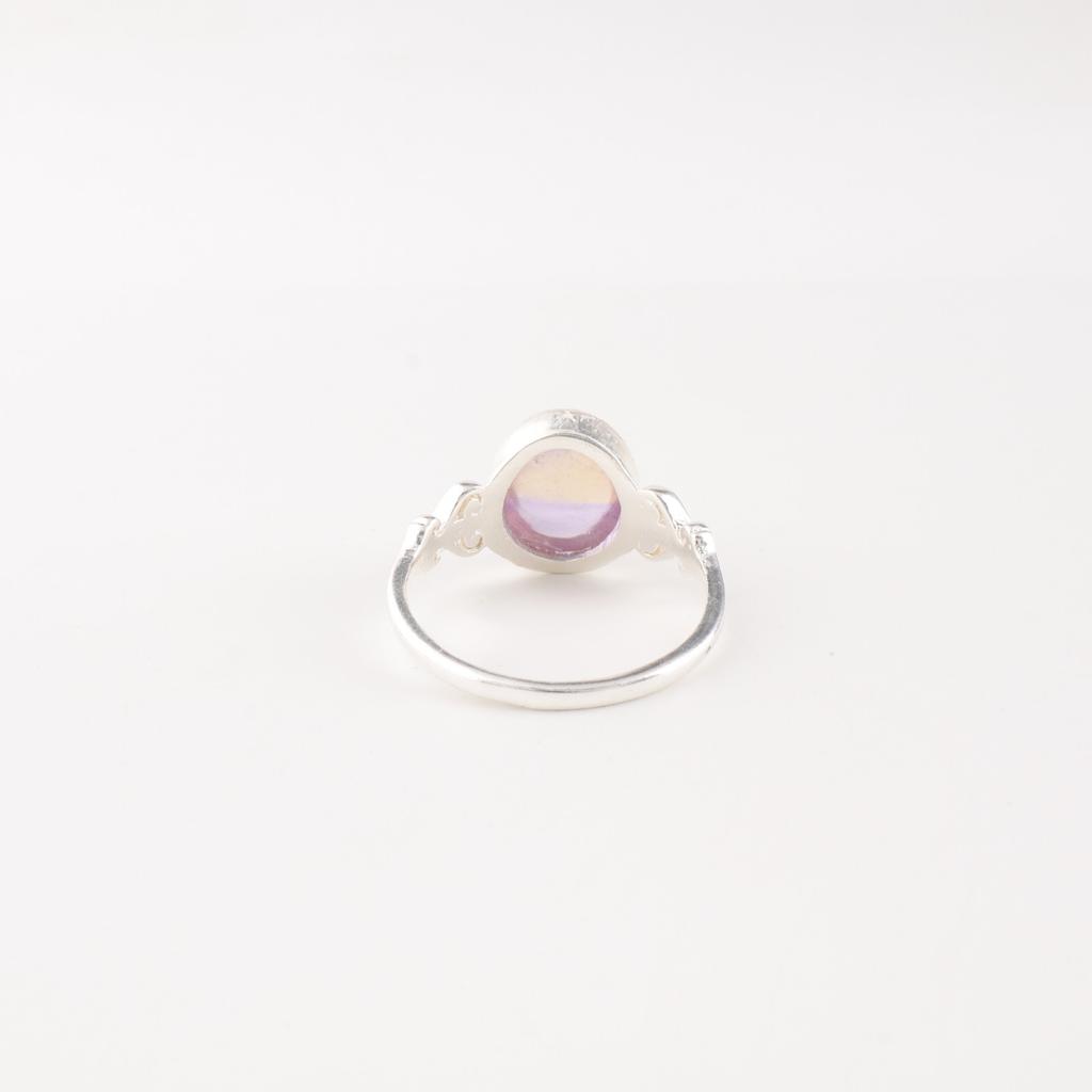 Натуральный Аметрин Драгоценный Камень 925 Стерлинговое Серебро Ювелирные Изделия Ручной Работы Кольцо Подарок Для Нее RR-66-29