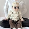 Children'S Sweater New Korean Baby Boy Cartoon Embroidered Knitted Cardigan Baby Clothes Fashion Coat Tide