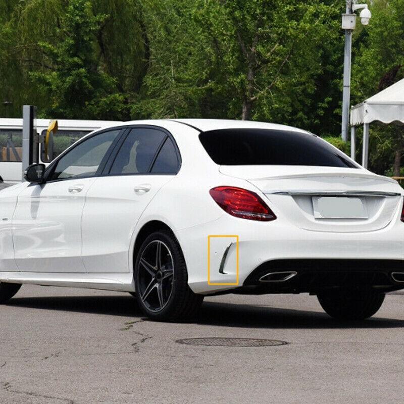 For Mercedes W205 4Door sport type Gloss Black Rear Bumper Canards F Vents