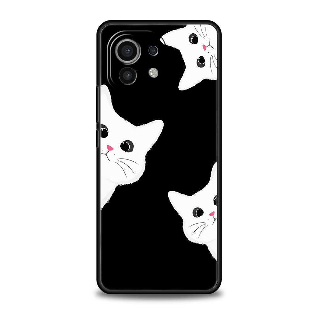 Милый Чехол для Телефона с Кошкой Для Xiaomi 15 14 13 12 Lite 14T 13T 12T Pro Poco X7 X6 X5 X4 X3 NFC F7 Ultra F6 Pro Мягкий Чехол