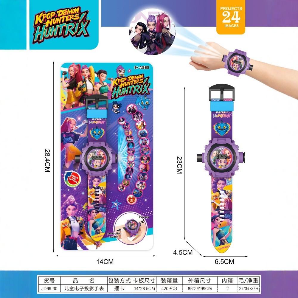K-POP Demon Hunters Electronic Watch Toys for Kids - Projector Light Wristwatches Multifunctional Wristband Birthday Gifts