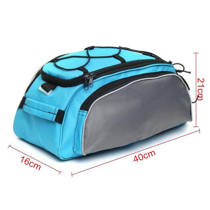 13l Bicycle Rear Bag Cycling Seat Rack Storage Trunk Handbag Multifunctional Large Capacity Travel