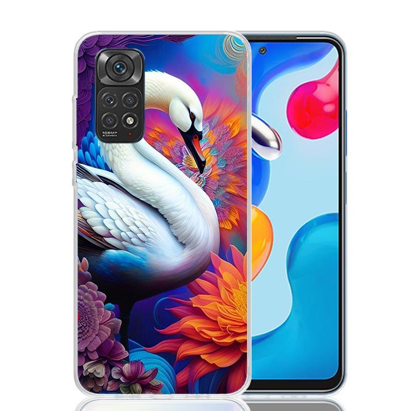 Black Swan Noble Phone Case For Xiaomi Redmi Note 15 14 13 12S 12 Pro Plus 11S 11E 11 11T 10S 10 Art Soft Pattern Cover Redmi No