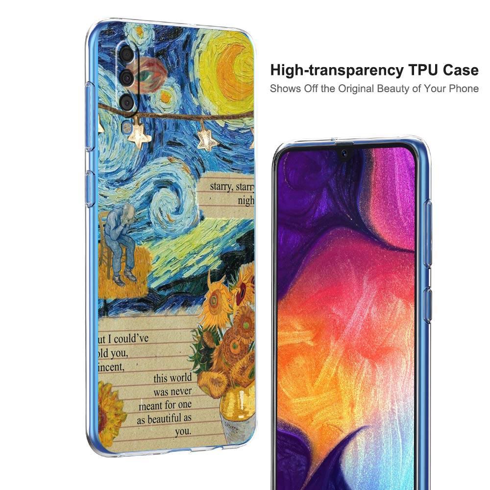 Чехол для телефона «Звездное небо Ван Гог арт» для Samsung A14 5G A12 A22 A32 A34 A42 A52 A54 A50 A70 A30 A40 A20E A10S A20S A02S A04S
