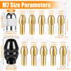Multi Chuck 15Pcs Set Brass Collet Nut Kit Set Replacement Keyless Quick Change Chuck Rotary Tool Accessory