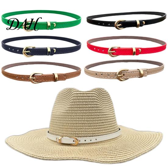 Hat Decorative Belt Faux Leather Fedora Hatband, 0.39" Width Cowboy Band, 27 Fashion Inch Adjustable Band Replacement for Women Men Panama Cowgirl