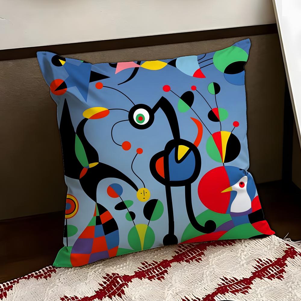JJoan MMiros Art Cushion Cover Reversible Soft Durable Pillow Cover Home  Car MultiScene Use for Daily Comfort