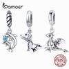 BAMOER Dolphins Dinosaur Pendant Dog Toy Charm 925 Sterling Silver Original Charms Fit Bracelet Necklace