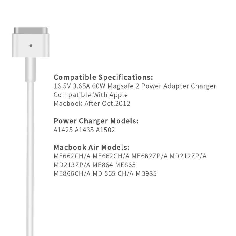 Зарядное устройство переменного тока Magsafe2 с T-образным наконечником для MacBook Pro