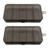 2Pcs Fishing Bait Cases 5-Compartments Large Capacity Transparent Visible Fishing Lure Container Clear Storage Boxes