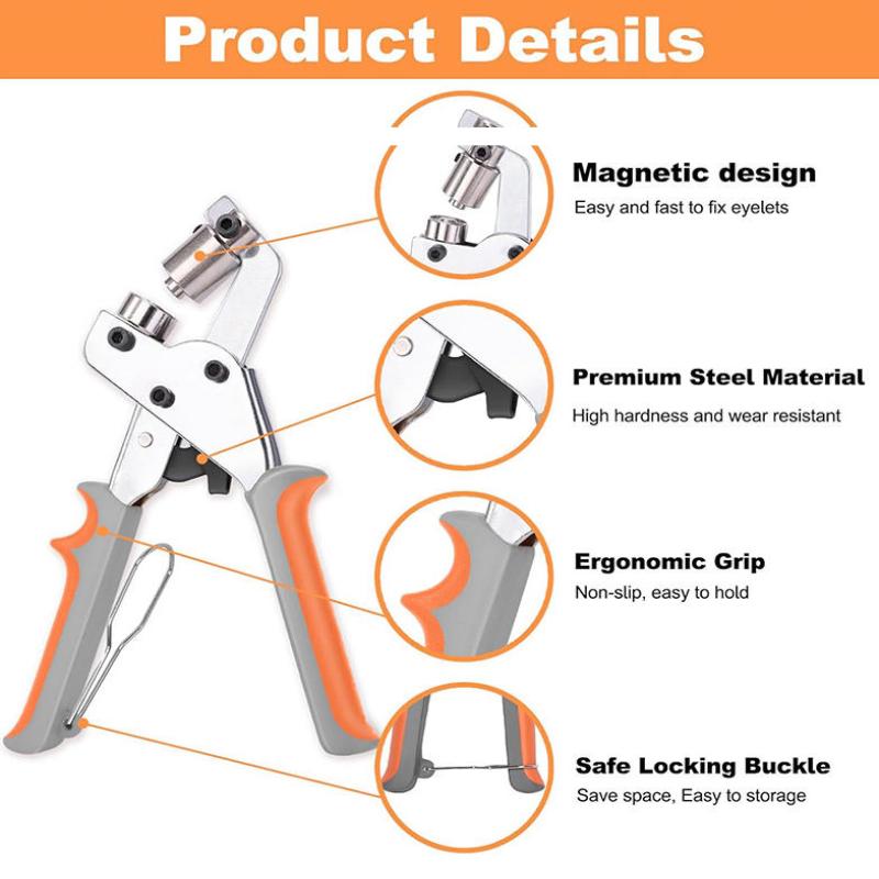 1 Набор Портативный Ручной Металлический Пробойник для Люверсов Зажим для Кожи Холста Одежды DIY Тент Кольцо 10 мм Комплект Инструментов для Зажима Люверсов