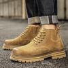 Осень новый кожаный тренд ботинки Мартин мужская обувь замшевая повседневная обувь универсальные ботильоны в британском стиле рабочая обувь