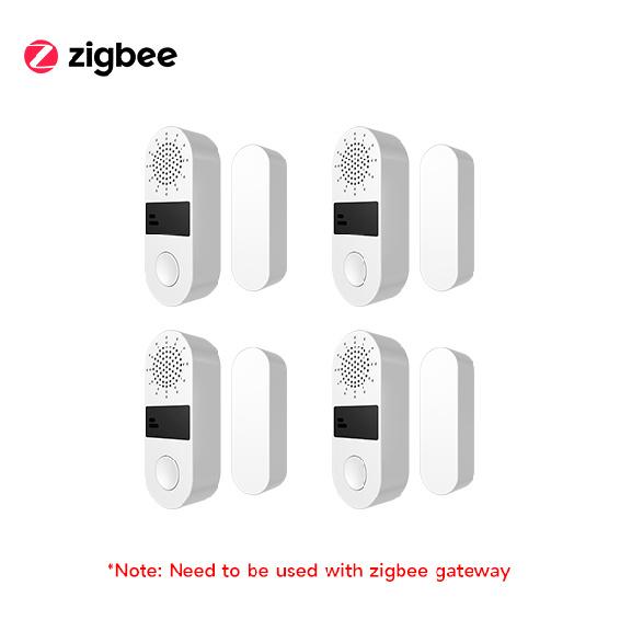 Tuya WiFi/Zigbee Door Window Sensor 130DB Sound Light Alarm Wireless Door Detector SmartLife APP Remote Control for Google Home