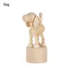 1 шт. деревянные украшения в виде животных, мини-настольная подвижная кукольная статуэтка, домашнее украшение, поделки, игрушки, подарки, домашняя книжная полка, забавный декор