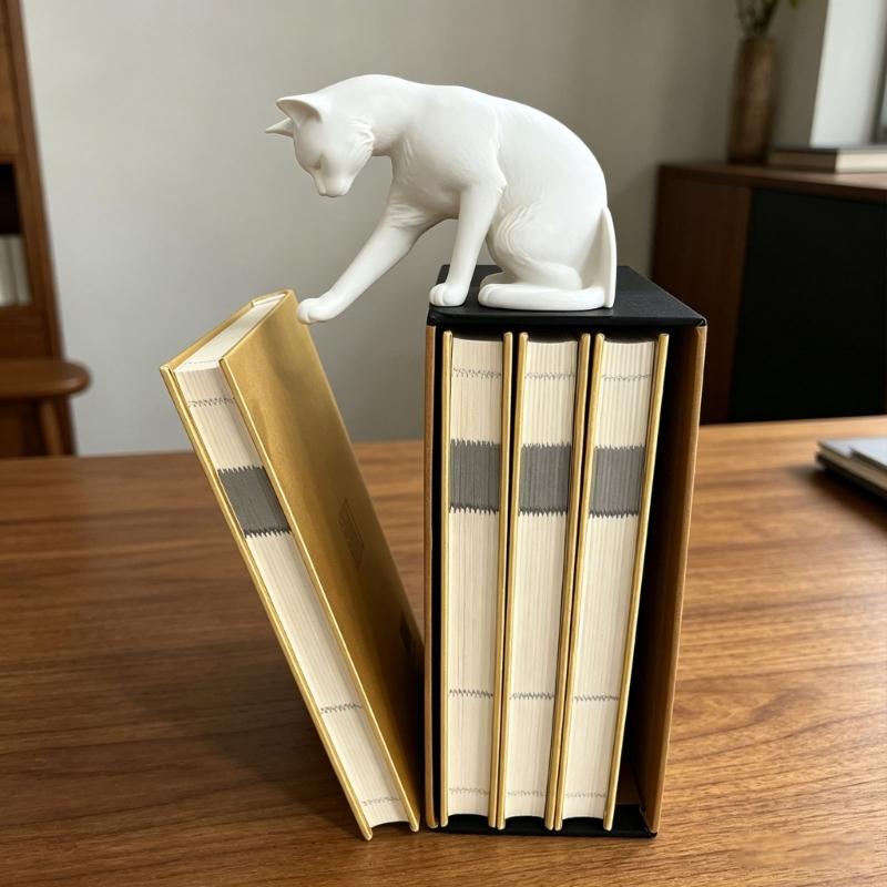 Прекрасная подставка для книг "Толкающиеся кошки" Стильная и практичная Органайзеры для книжных полок Забавные держатели для книг Кошки Для книголюба