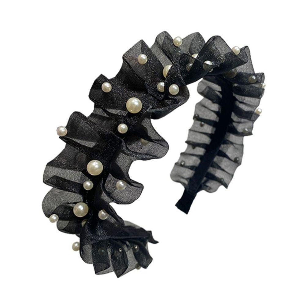 Mesh Women Headband Wide Hair Accessories Fashion Korean Style Hairband Photograph
