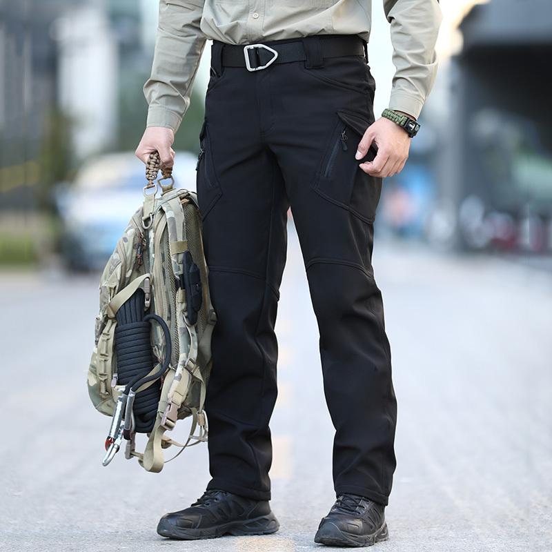 Зимние мягкие военные тактические брюки, мужские водонепроницаемые теплые брюки-карго на флисовой подкладке, повседневные ветрозащитные брюки для пешего туризма, катания на лыжах, сноуборде, снега, уличные брюки